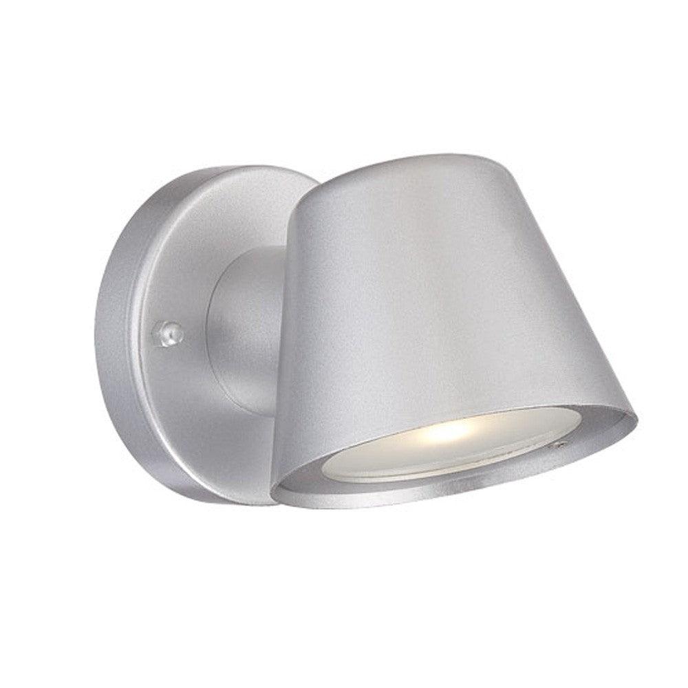 Brushed Silver LED Short Cone Wall Light - FurniFindUSA