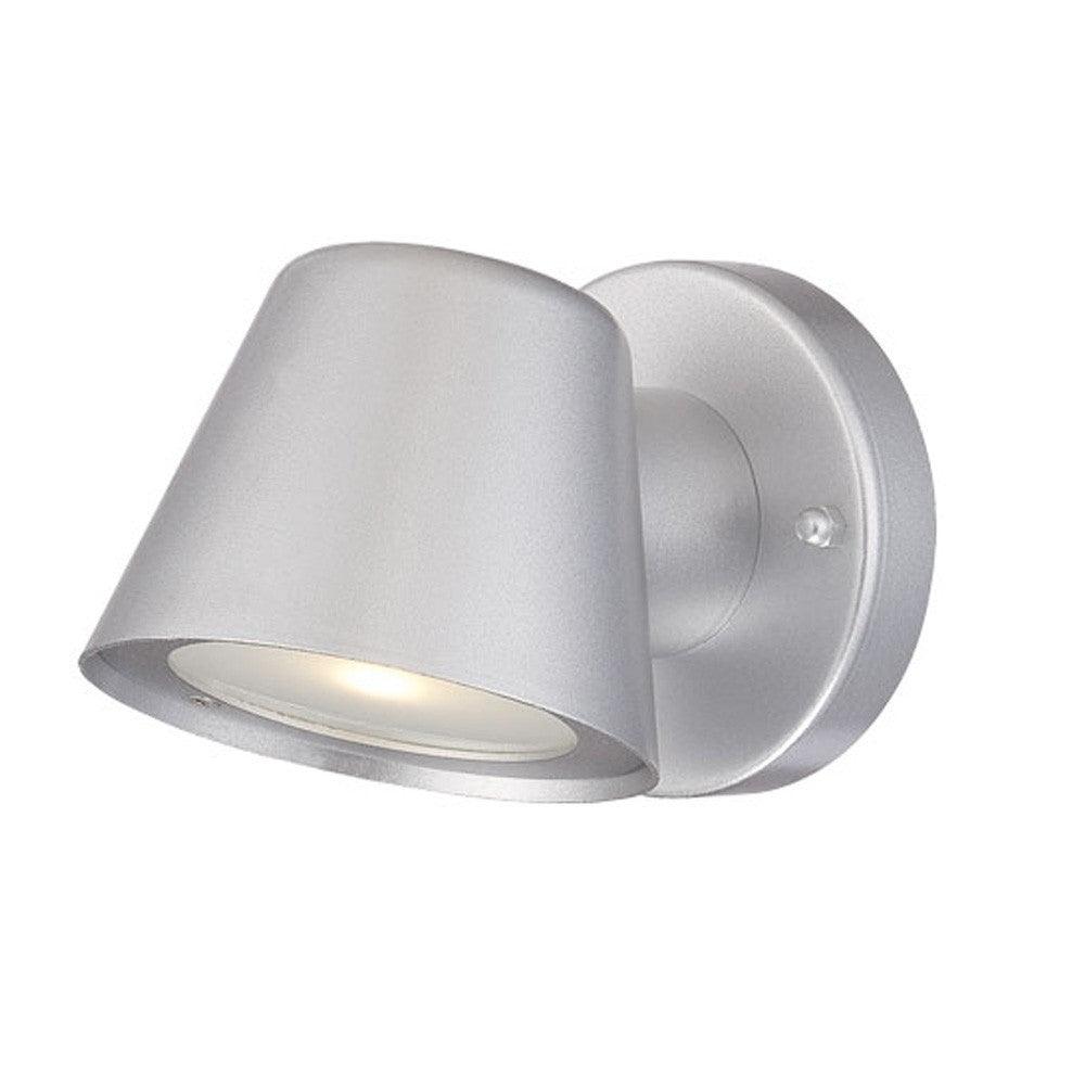 Brushed Silver LED Short Cone Wall Light - FurniFindUSA