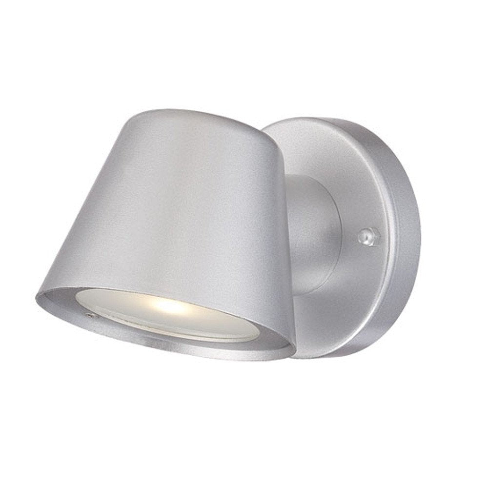 Brushed Silver LED Short Cone Wall Light HomeRoots