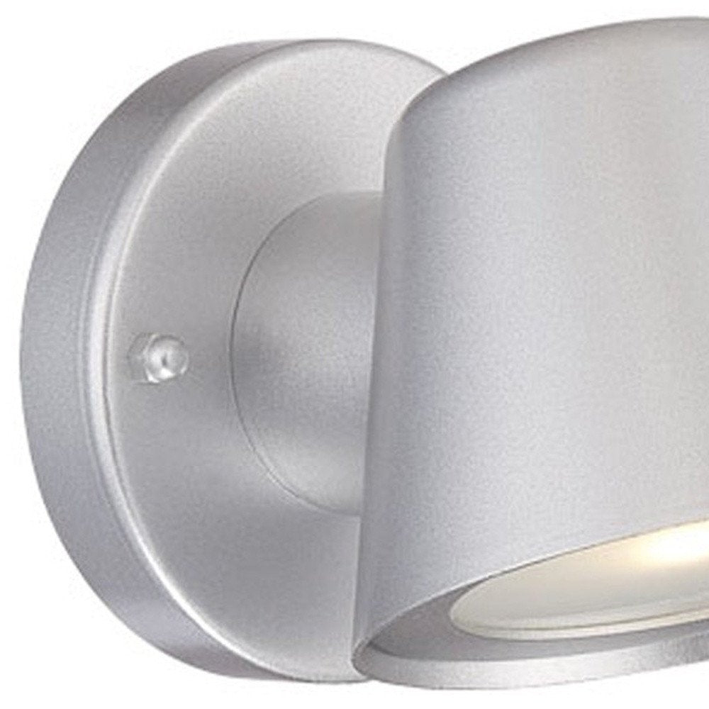 Brushed Silver LED Short Cone Wall Light HomeRoots