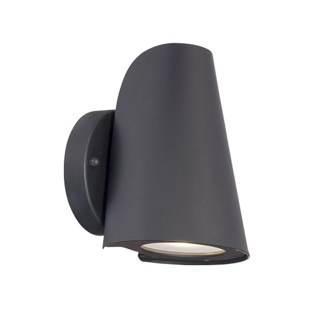 Matte Black LED Conical Wall Sconce — view 1