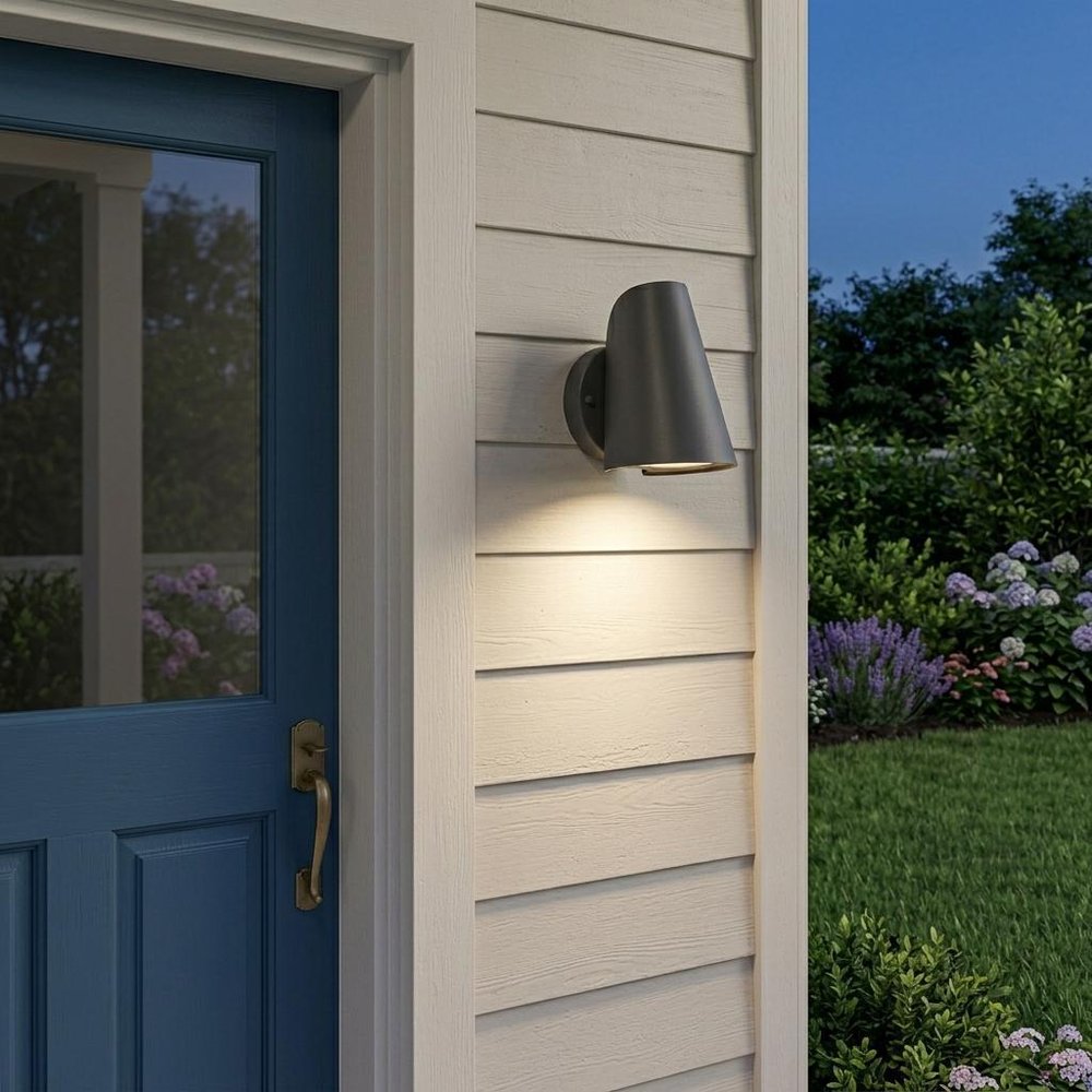 Matte Black LED Conical Wall Sconce — view 5