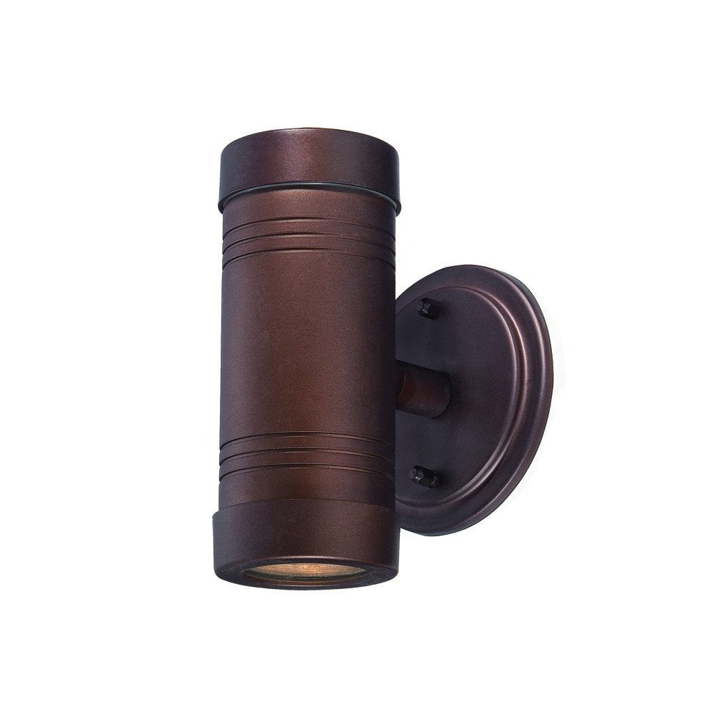 Two Light Bronze Cylinder Wall Light — view 3