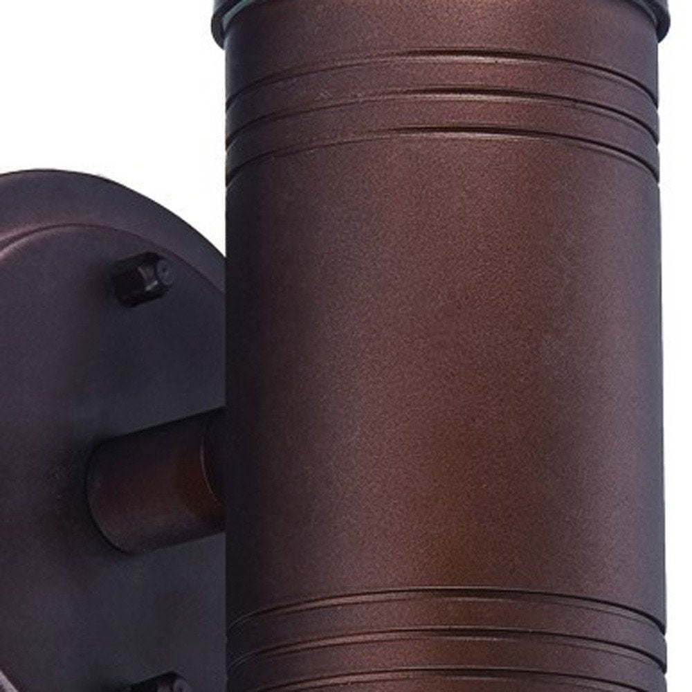 Two Light Bronze Cylinder Wall Light — view 4