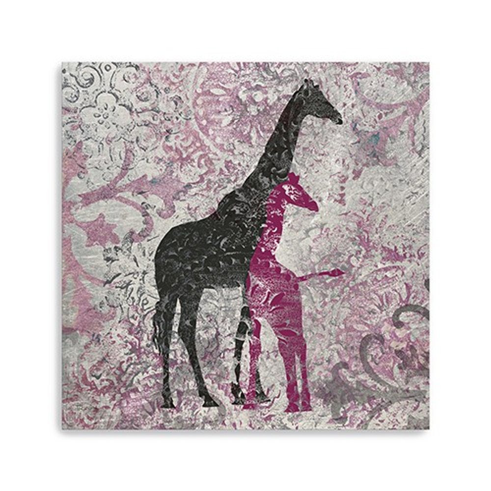 Exotic Pink Giraffes Unframed Print Wall Art — view 5