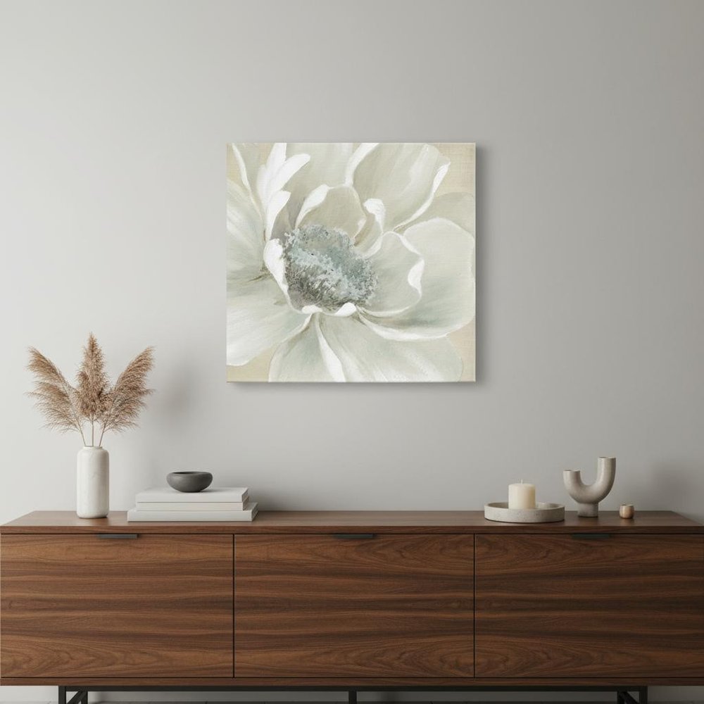 Soft Winter Flower Unframed Print Wall Art HomeRoots