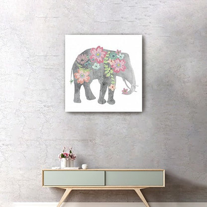 Floral Elephant Unframed Print Wall Art HomeRoots