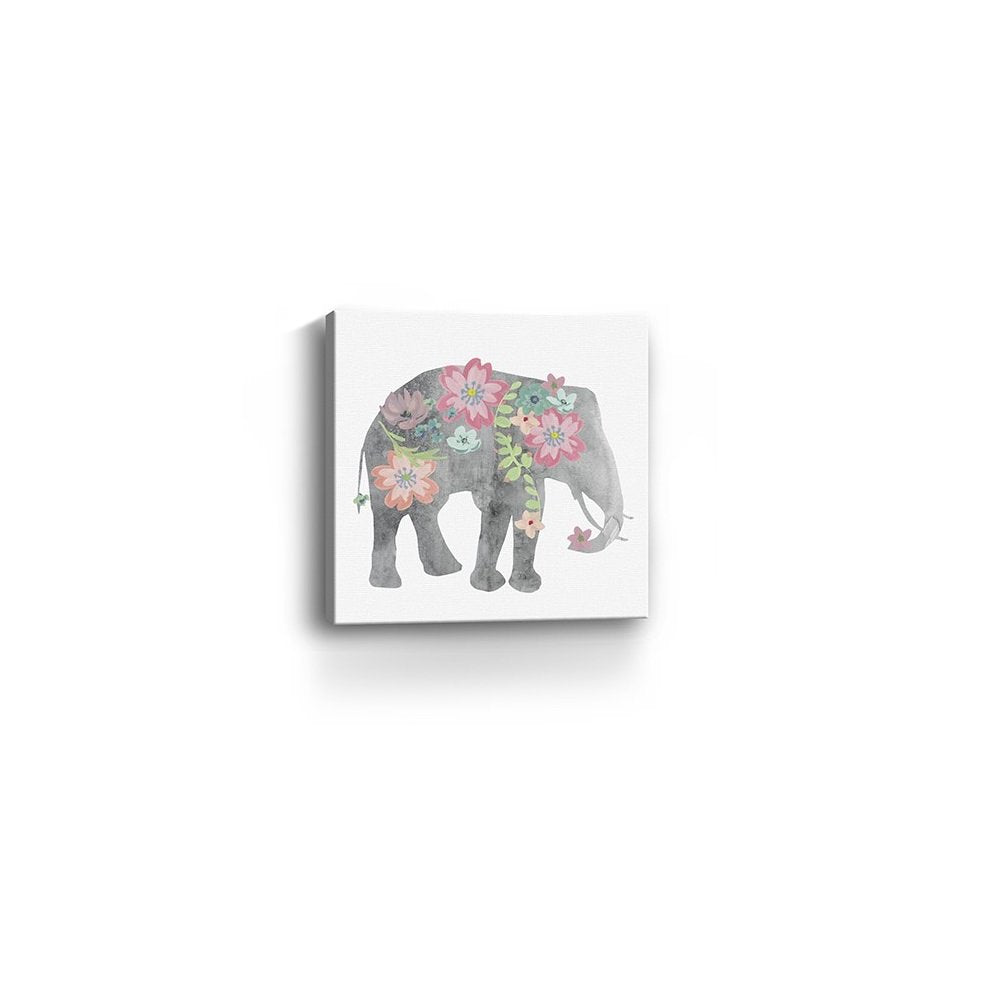 Floral Elephant Unframed Print Wall Art HomeRoots