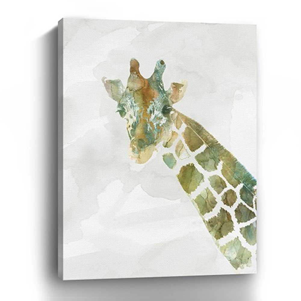40" x 30" Abstract Marble Watercolor Giraffe Canvas Wall Art — view 9