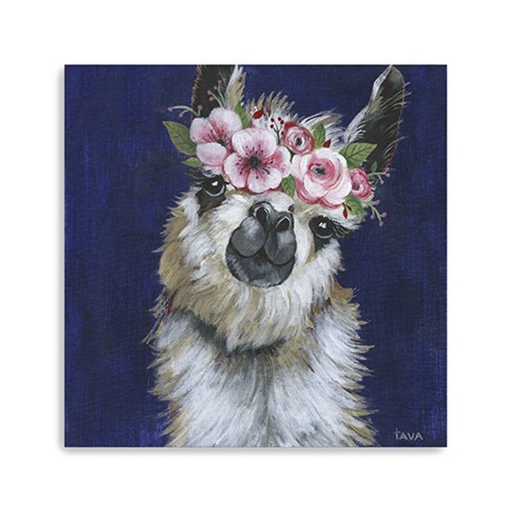 Watercolor Flower Llama Unframed Print Wall Art HomeRoots