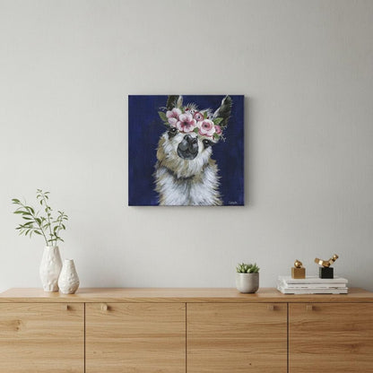 Watercolor Flower Llama Unframed Print Wall Art HomeRoots