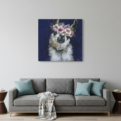 Watercolor Flower Llama Unframed Print Wall Art HomeRoots