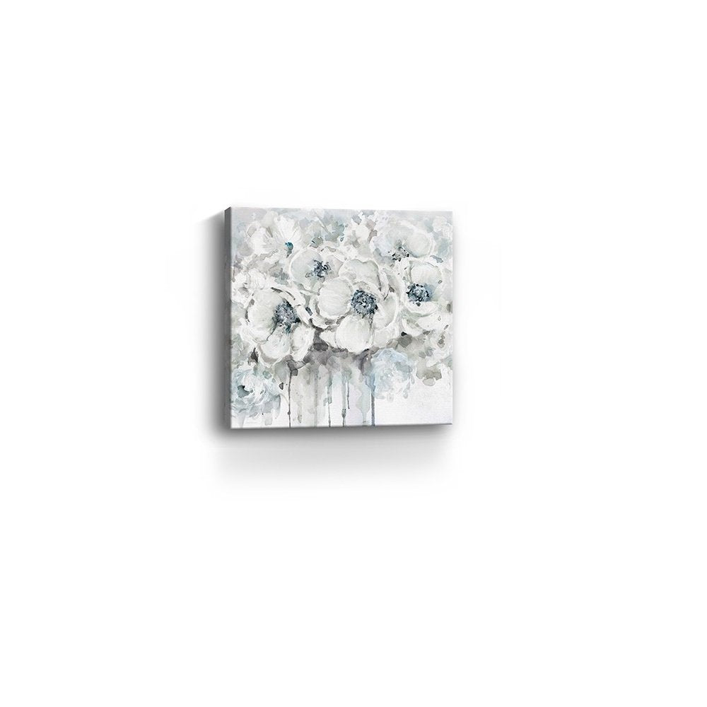 Winter Blues Flower Unframed Print Wall Art HomeRoots