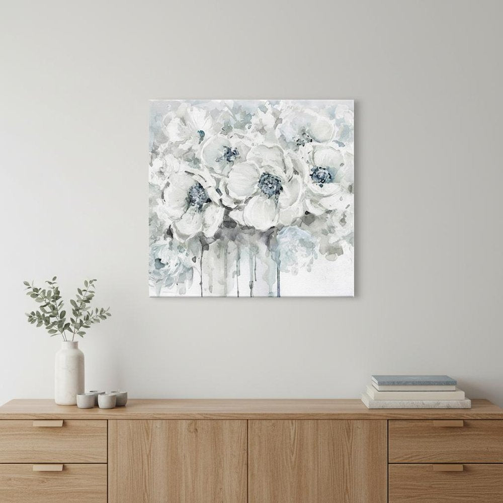 Winter Blues Flower Unframed Print Wall Art HomeRoots