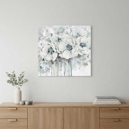 Winter Blues Flower Unframed Print Wall Art HomeRoots