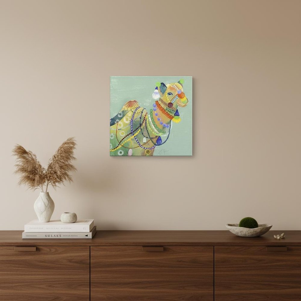 Moroccan Inspired Camel Unframed Print Wall Art — view 1