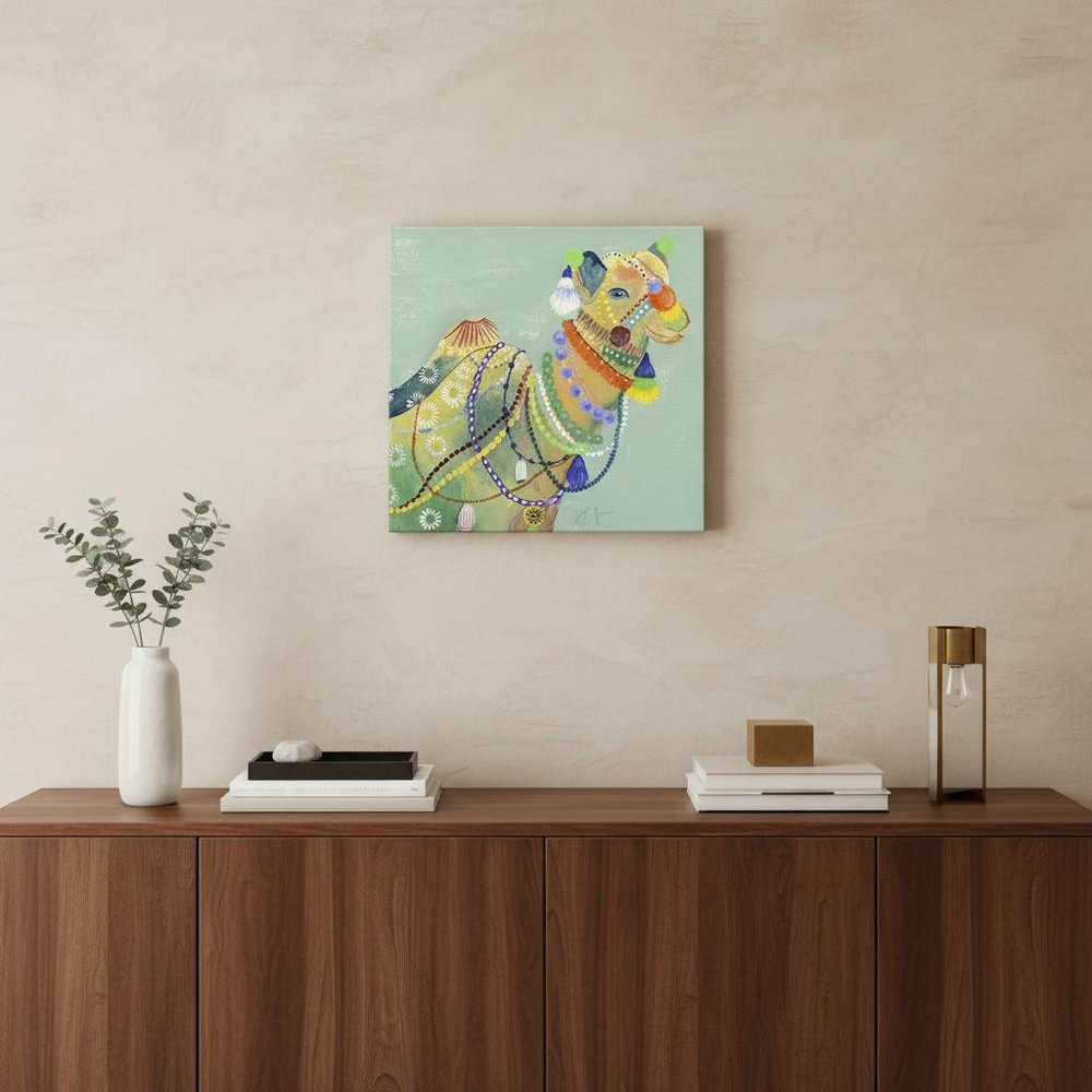 Moroccan Inspired Camel Unframed Print Wall Art HomeRoots