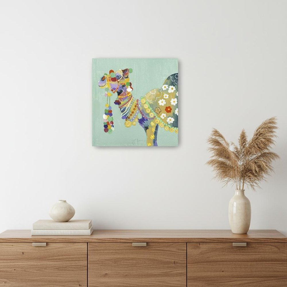 Moroccan Party Camel Unframed Print Wall Art HomeRoots