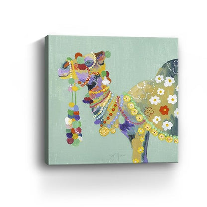 Moroccan Party Camel Unframed Print Wall Art HomeRoots