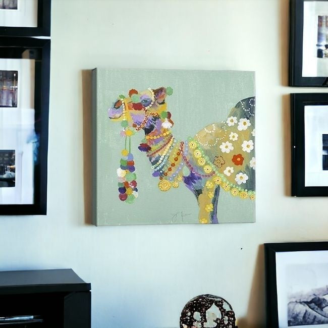 Moroccan Party Camel Unframed Print Wall Art