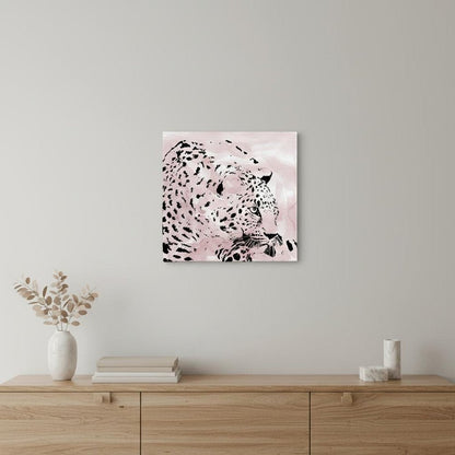 Pink Laying Leopard Unframed Print Wall Art HomeRoots