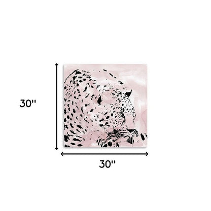 Pink Laying Leopard Unframed Print Wall Art HomeRoots