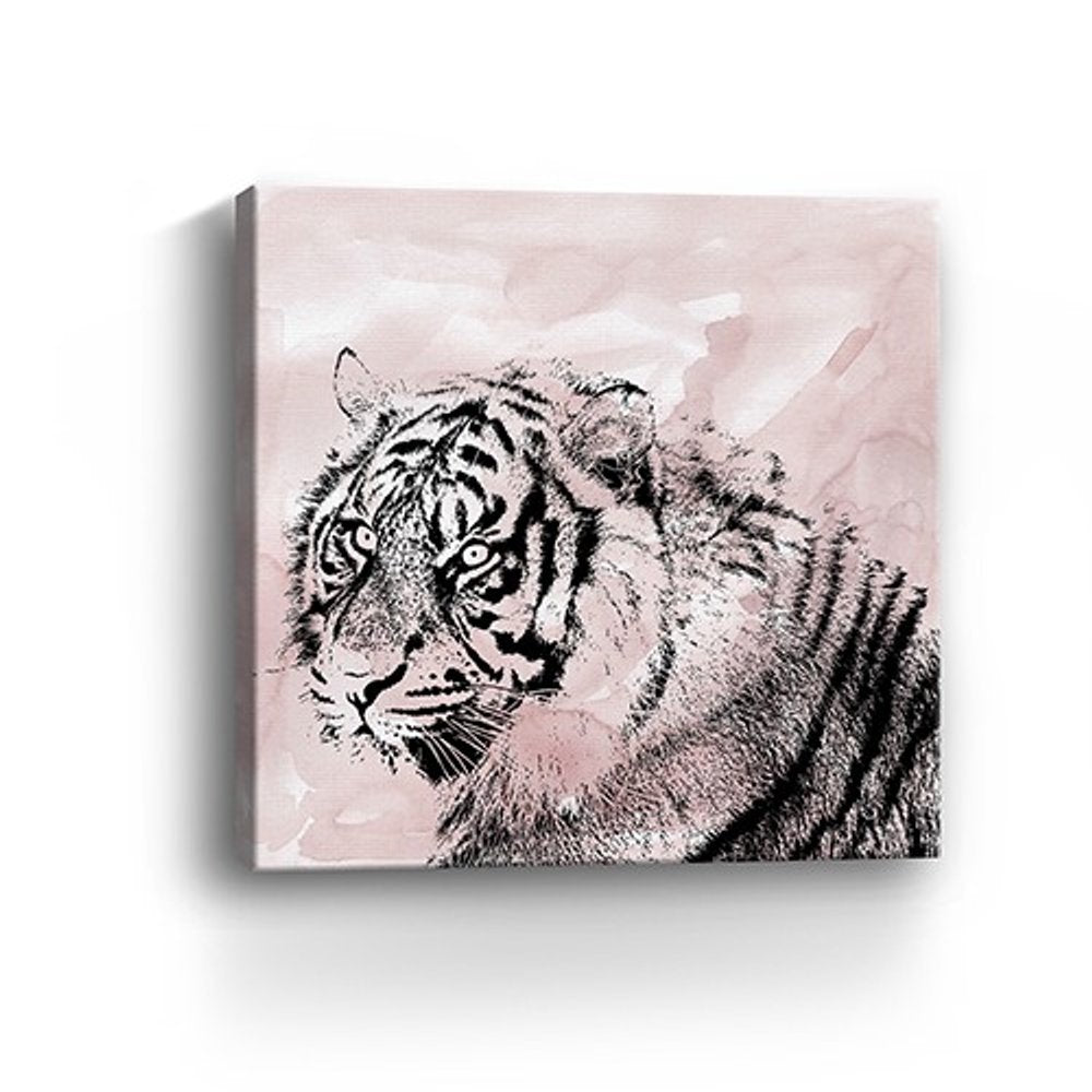 Pink Crouching Tiger Unframed Print Wall Art HomeRoots