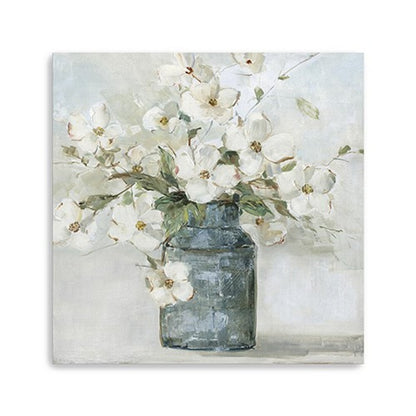20" x 20" Watercolor Soft Pastel Dogwood Bouquet Canvas Wall Art HomeRoots