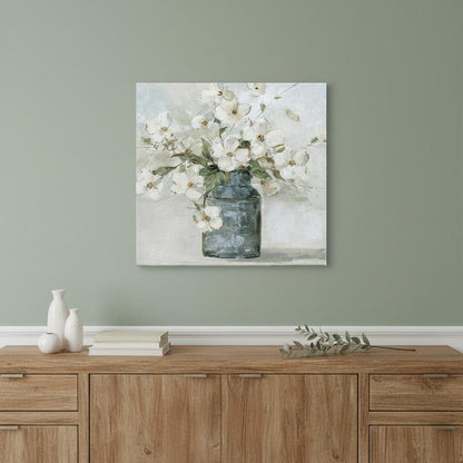20" x 20" Watercolor Soft Pastel Dogwood Bouquet Canvas Wall Art HomeRoots