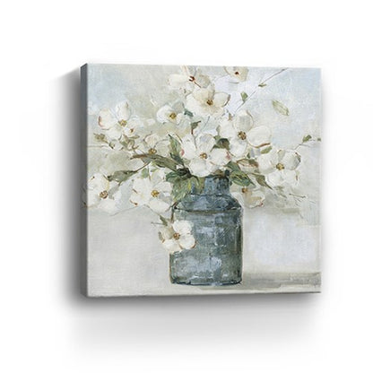 20" x 20" Watercolor Soft Pastel Dogwood Bouquet Canvas Wall Art HomeRoots