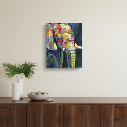 Bright Elephant Unframed Print Wall Art HomeRoots