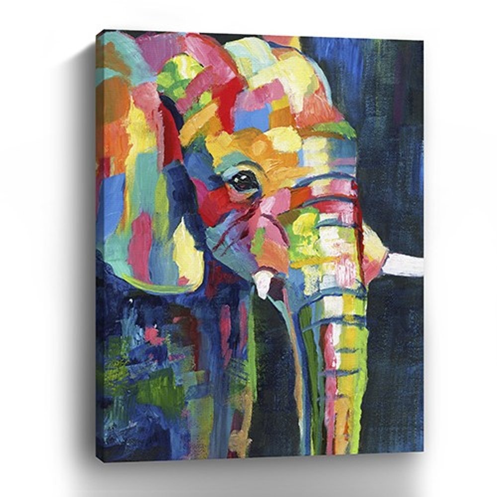 Bright Elephant Unframed Print Wall Art HomeRoots