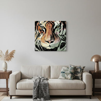 Staring Tiger Portrait Unframed Print Wall Art HomeRoots