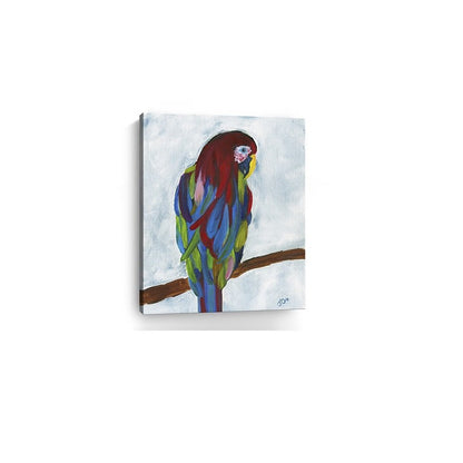 Small Bright and Tropical Parrot Canvas Wall Art HomeRoots