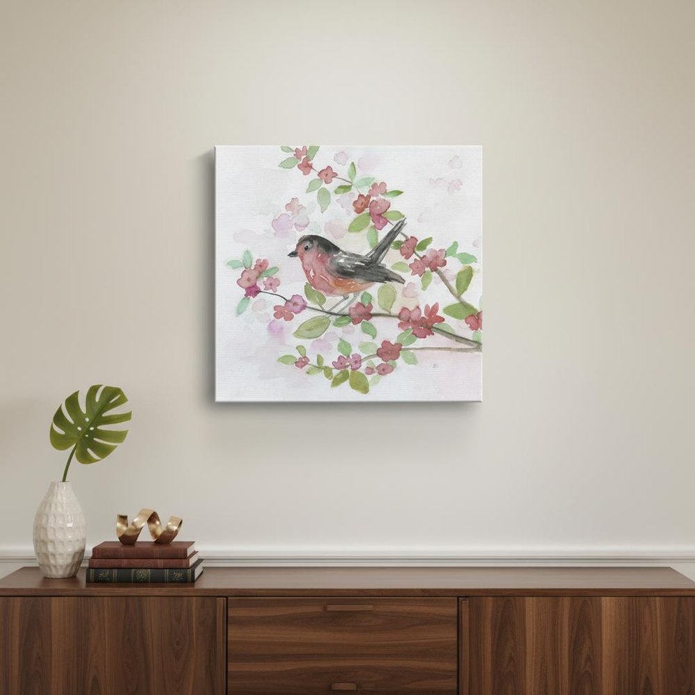 Flower And Bird Unframed Print Wall Art HomeRoots
