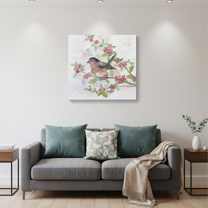 Flower And Bird Unframed Print Wall Art HomeRoots
