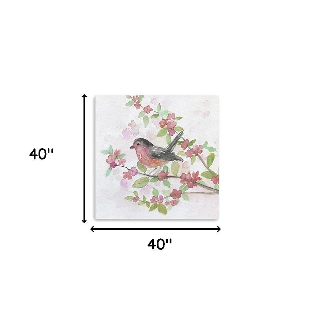 Flower And Bird Unframed Print Wall Art HomeRoots