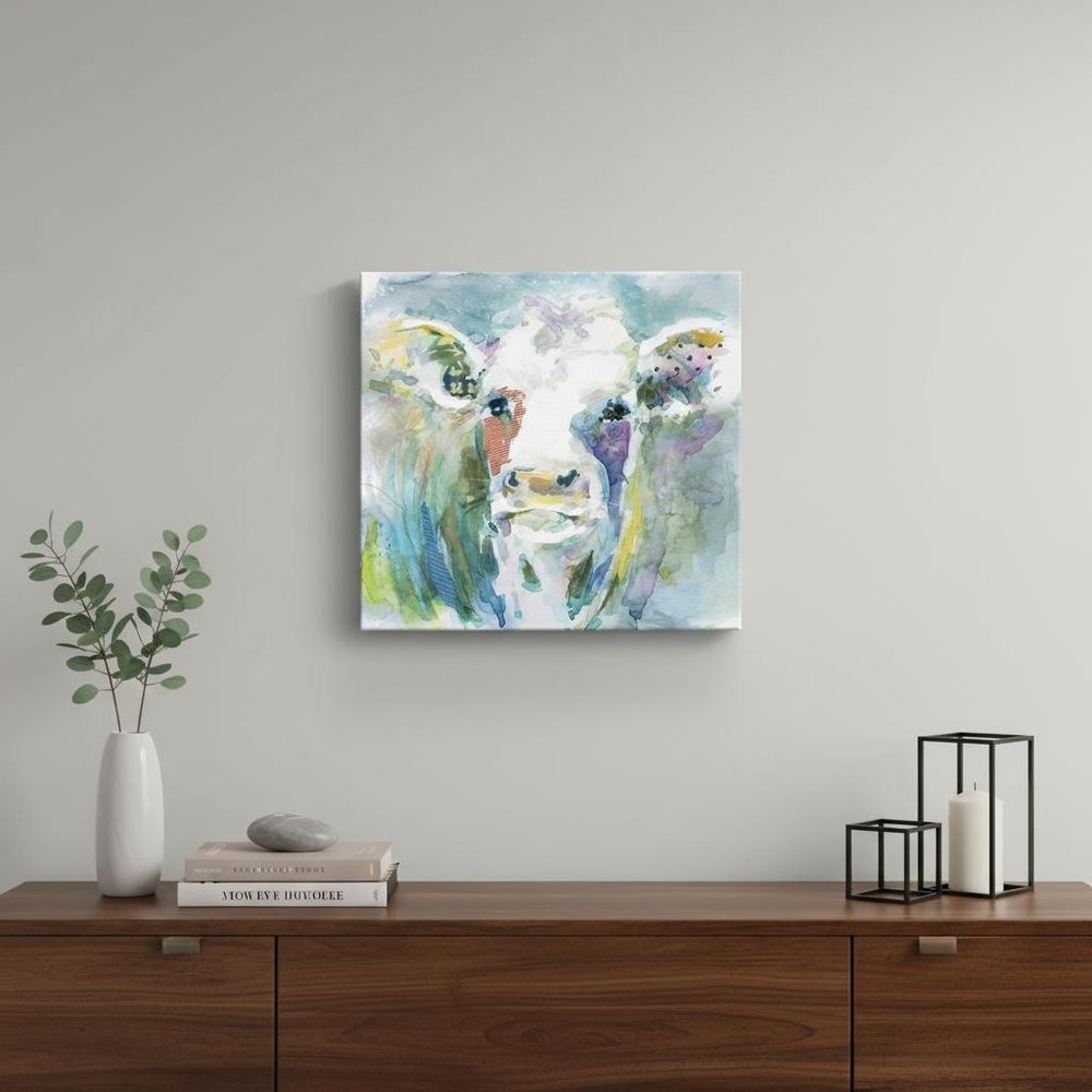 Watercolor Cow Unframed Print Wall Art HomeRoots