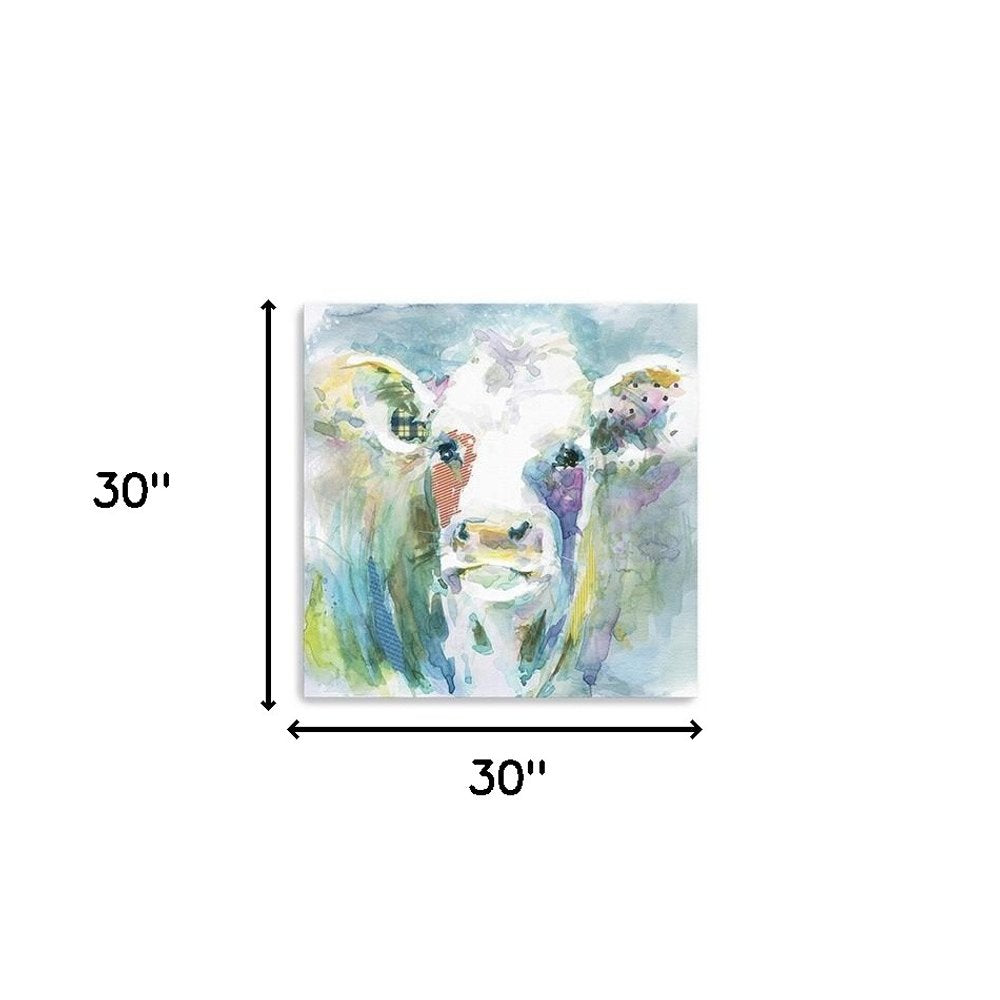 Watercolor Cow Unframed Print Wall Art — view 7