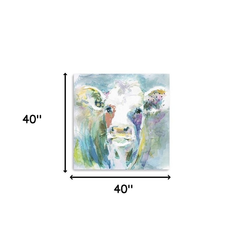 Watercolor Cow Unframed Print Wall Art — view 10
