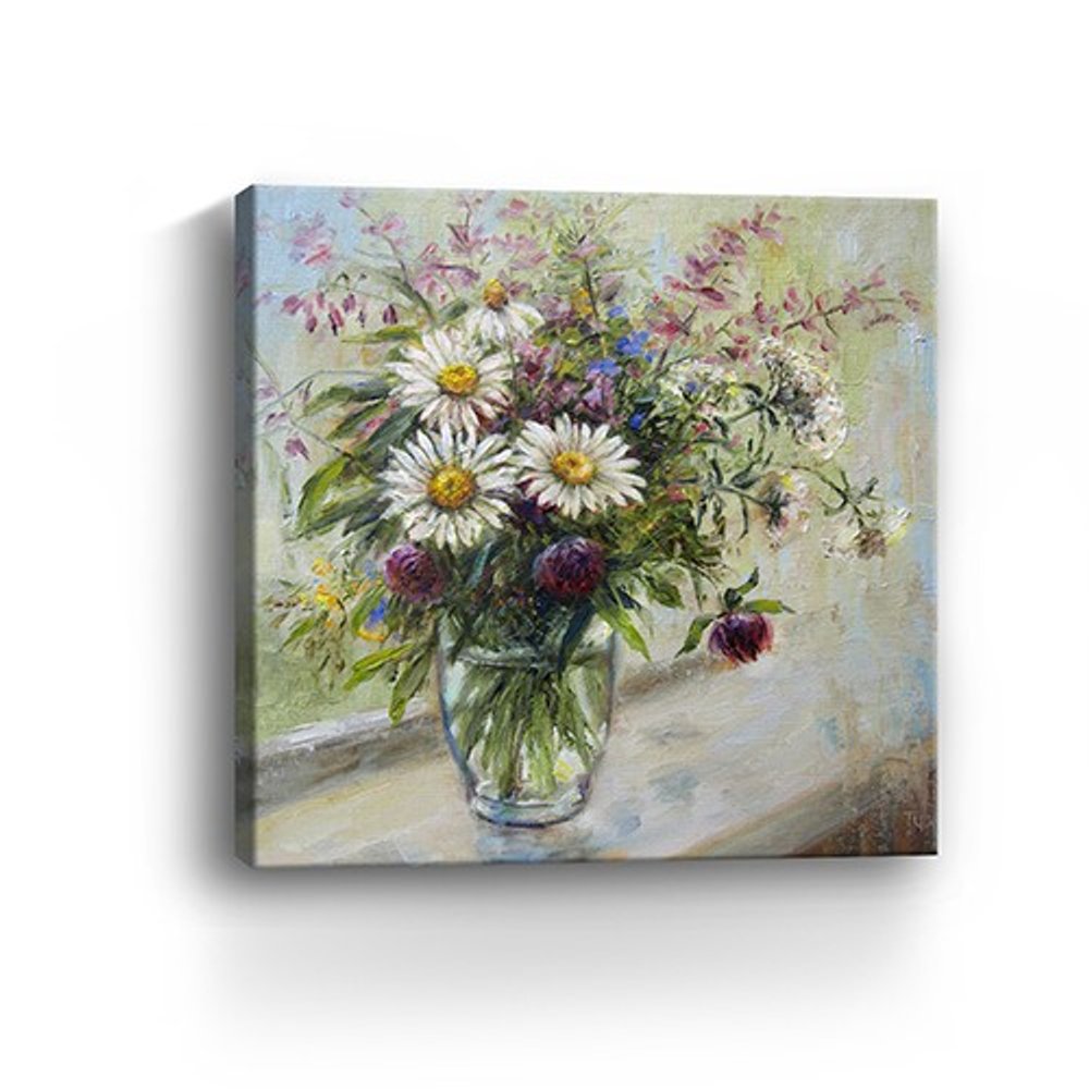 Pretty Vase Of Flowers Unframed Print Wall Art — view 3