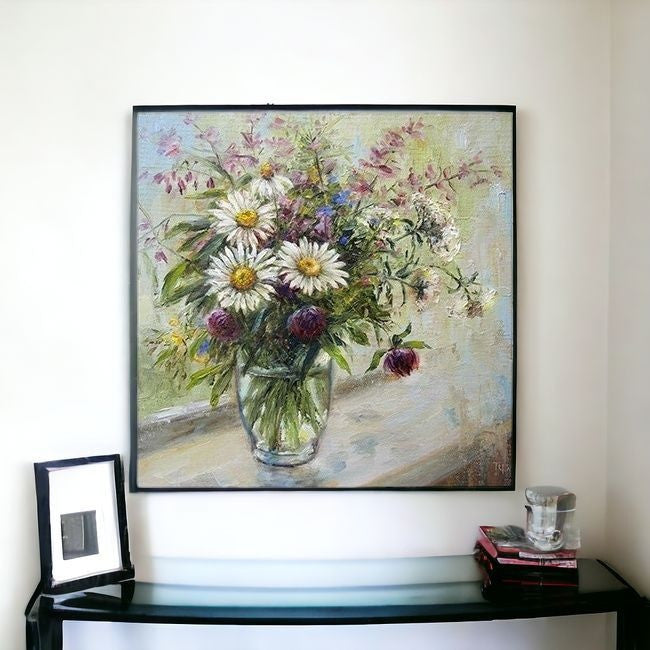 Pretty Vase Of Flowers Unframed Print Wall Art