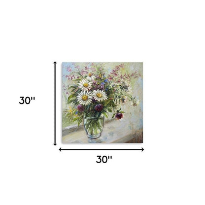 Pretty Vase Of Flowers Unframed Print Wall Art HomeRoots