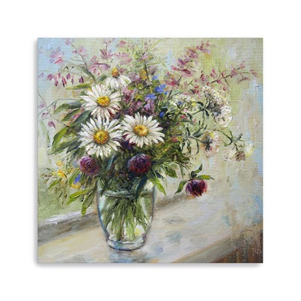 Pretty Vase Of Flowers Unframed Print Wall Art HomeRoots