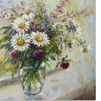 Pretty Vase Of Flowers Unframed Print Wall Art HomeRoots
