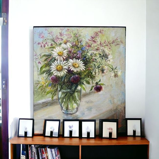 Pretty Vase Of Flowers Unframed Print Wall Art