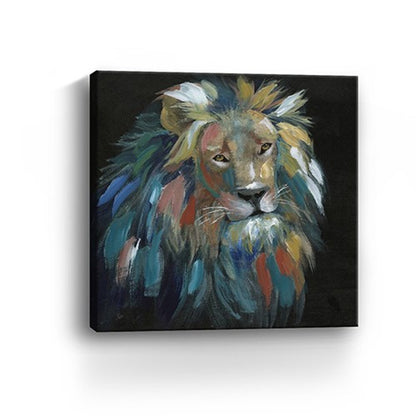 Painted Lion Portrait Unframed Print Wall Art HomeRoots