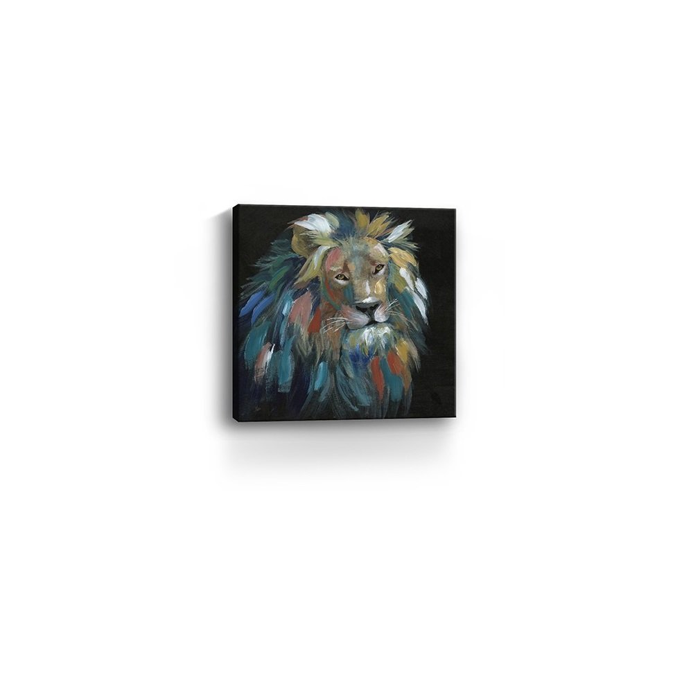 Painted Lion Portrait Unframed Print Wall Art — view 12