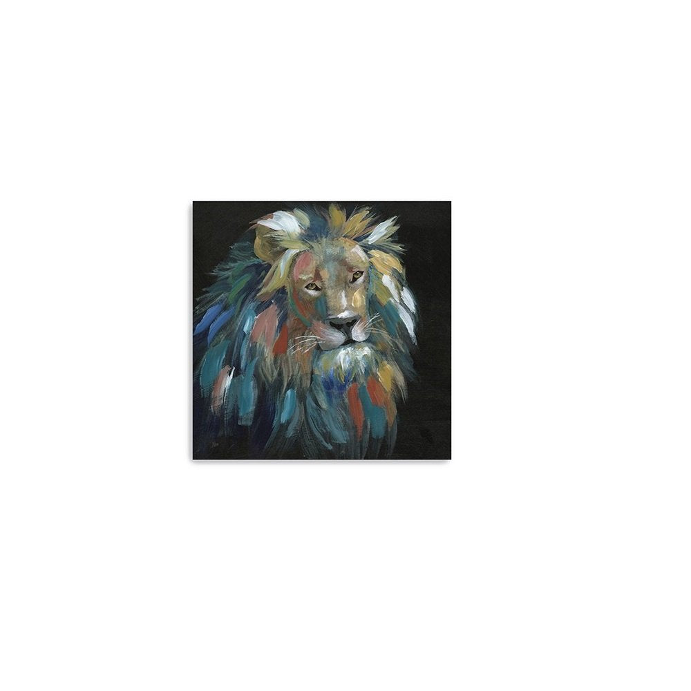 Painted Lion Portrait Unframed Print Wall Art HomeRoots