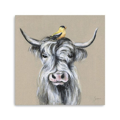 Cute Highland Cow Unframed Print Wall Art HomeRoots